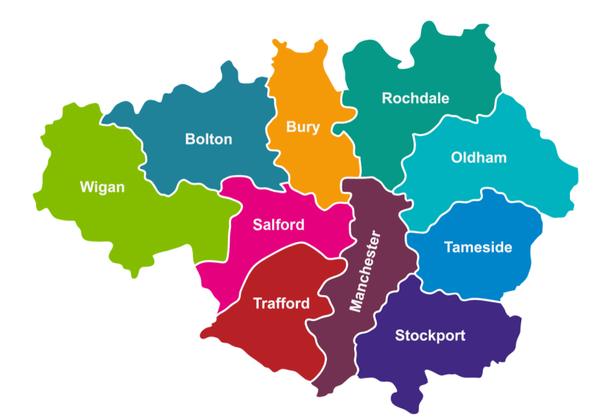 Greater Manchester Borough Map