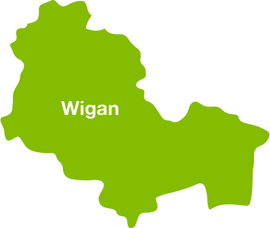 Map of Wigan