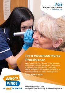 A picture of the poster for the advanced nurse practitioner