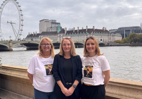 Elizabeth Samuel (Andrea Bowles’ mum), Jo Platt, MP for Leigh and Atherton, Andrea Bowles attending the Speak Their Name memorial in London