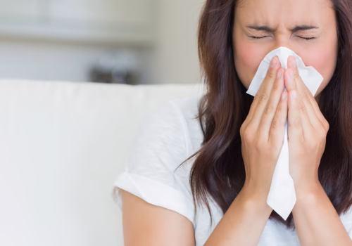 Person sneezing