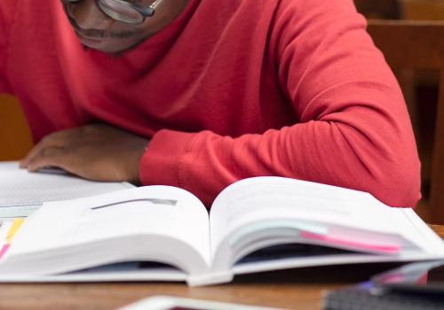 Student studying